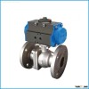 Pneumatic actuator flange ball valve