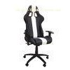 Black And White Adjustable Racing Seat Office Chair With Metal Frame