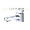 Square Basin Faucets with Ceramic Cartridge , Single Hole Deck Mounted Bathtub Taps