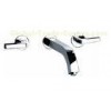 Two Handle Chrome Wall Mount Bathroom Sink Faucet Brass Basin Tap for Cloakroom