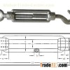 Din 1480 Galvanized Turnbuckle With Hook And Eye