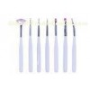 Professional Fine Thin Nail Art Brush , 7 Piece Coloured Gel Nail Art Pen At Home