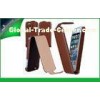 Customized Hot Stamp Logo Apple Iphone PU Leather Case , Vertical Iphone 5 / 5s Cases