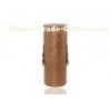Portable PU Leather Makeup Brush Cylinder / Cosmetic Brush Holder