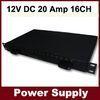 Black Power Supply Enclosures , Powder Coated Power Distribution Rack Mount Enclosure