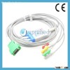 Nihon Kohden OPV-1500 JC-103T ecg cable with 3-lead clip,U305-43CI