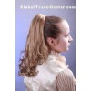 Yellow Curly Human Pony Tail Wigs and Extension for Women