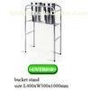 two buckets stand Stainkless steel Hospital and medical equipment trolley