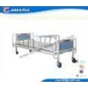 CE ISO Approved Durable frame Steel Headboard Manual Hospital Bed With Foldable Table