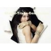 Leather Silk Skin Follow Pattern Wrist  Women's Leather Gloves With Mix Color Sheep Leather