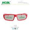 ABS Red / Black / Purple Frame Linear Polarized 3D Pasive Glasses Disposable