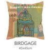 Custom Made Birdie Applique Pillow Covers 18 By 18 Cushion With Feather / Cotton