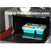 Food Grade Silicone Microwave Safe Lunch Box Containers With Heat Transfer Printing Logo