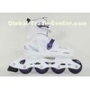 Cool Boys Adjustable White 4 Wheel Roller Skates Inline Type for Youth Fashion and Safe