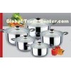 ss 410 Kitchen Stainless Steel Cookware Sets with Body Thickness 0.3mm