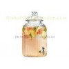Machinemade large glass beverage dispenser with spigot /  storage Jar