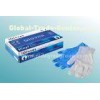 Clear blue, powdered, large FPC DNV2P polyvinyl chloride paste resin exam gloves
