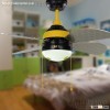 Modern baby room cartoon bee conservatory fan with lighting