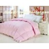 50% White GOOSE Down Pink Cotton Quilt / Duvet Double Stitched Piping for Hotel