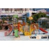 Fiberglass and Steel Pipe Water Slides , Valves Water Playground Equipment For Water Park