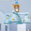 Wholesale pink bear kids bedroom 4 lights chandelier