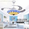 Modern ceiling fan with tiffany light and remote