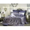 King Size Silk Jacquard Soft Luxury Bed Sets For Four Season