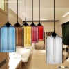 Excellent colorful transparent glass jar teal ceiling lamps