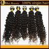 6# Custom European Natural Black Deep Wave remy Virgin Human Hair Extensions