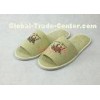 Custom Cream Hotel Disposable Slippers Mucilage Printing Logo