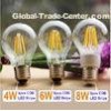 Decorative E26 / E27 6W Old Fashioned Filament Light Bulbs For Residential 105 LM/W