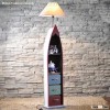 Funky unique wooden boat rustic costal floor lamps