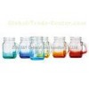 5 oz 6 pieces colored shot glass set / mason jar drinking glasses For juice , wine , food