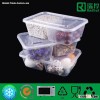 Transparent plastic containers 850ml used for hot food delivery