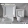 16pcs stoneware color glaze square dinnerware sets