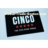 Black square the best price pvc bar mat , bar drink mat CINCO Logo