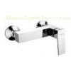 contemporary Square Shower Mixer Faucet Wall Mounted with Two Holes