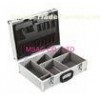 Custom Silver Aluminum Tool Cases , Tool Carrying Case With Plastic Handle