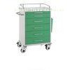 ABS luxury stainless steel, powder painted hospital emergency medical equipment trolley