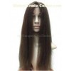 Hand Tied Brown Centre Part Long 100% Remy Human Hair Full Lace Wigs for Women