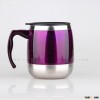 Promotional gift 400ml Stainless steel mug,plastic travel mug wholesale