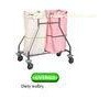 2 bag trolley stainless steel medical equipment trolley L1110 x W470 x H810mm