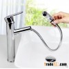 Contemporain mitigeur en laiton mixte Pull-out robinet de lavabo HP3101