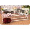 3 Tier Plastic / Chrome 10 Pair Shoe Storage Shelves JP-SR4023