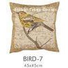Bird Embroidery Print Decorative Pillow Cover Soft 100 Polyester Pillow 45x45 cm