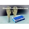 Non-sterile, powdered, green, disposable, medical thick synthetic examination latex gloves