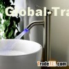 LED Color change Single Handle Nickel Brushed Centerset Bathroom Sink Tap T1802F