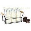 7 pieces milk bottle caddy for drinking 10oz with Customer logo print