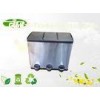 60 Liter Pedal Domestic Waste Bins kitchen Waste Bin 3 Compartment