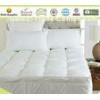 Microfiber Baffle Boxes Self-piping Mattress Pad Toppers King Size White or Customized